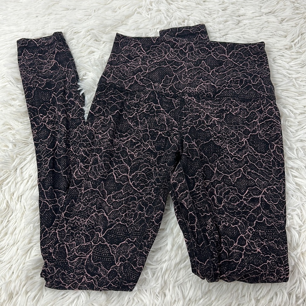 Lululemon Align Pant *Full Length 28" Lacescape Spanish Rose Black